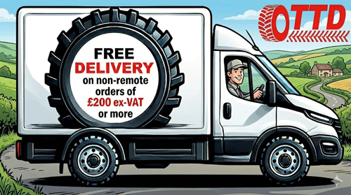 Tractor Tyres Direct offers free delivery on non-remote orders of more than £200 ex-VAT