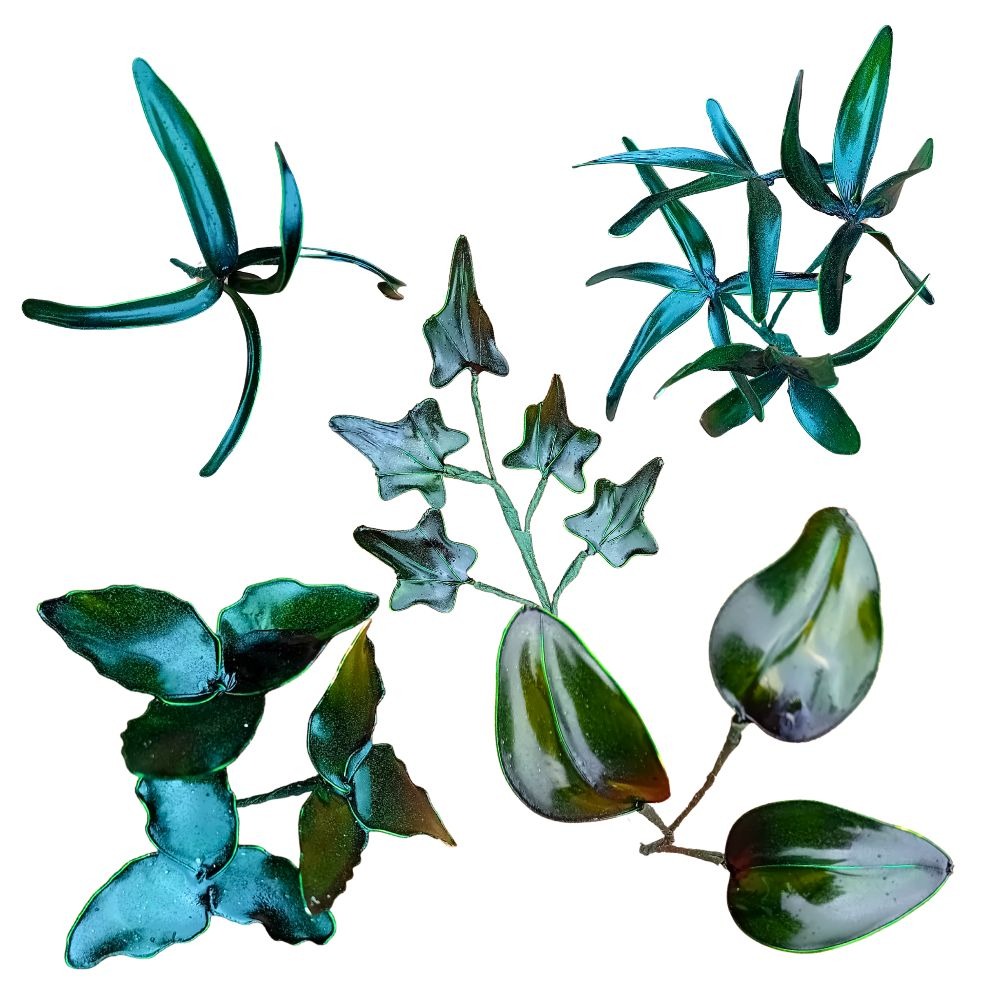 Various leaves made with resin dip image