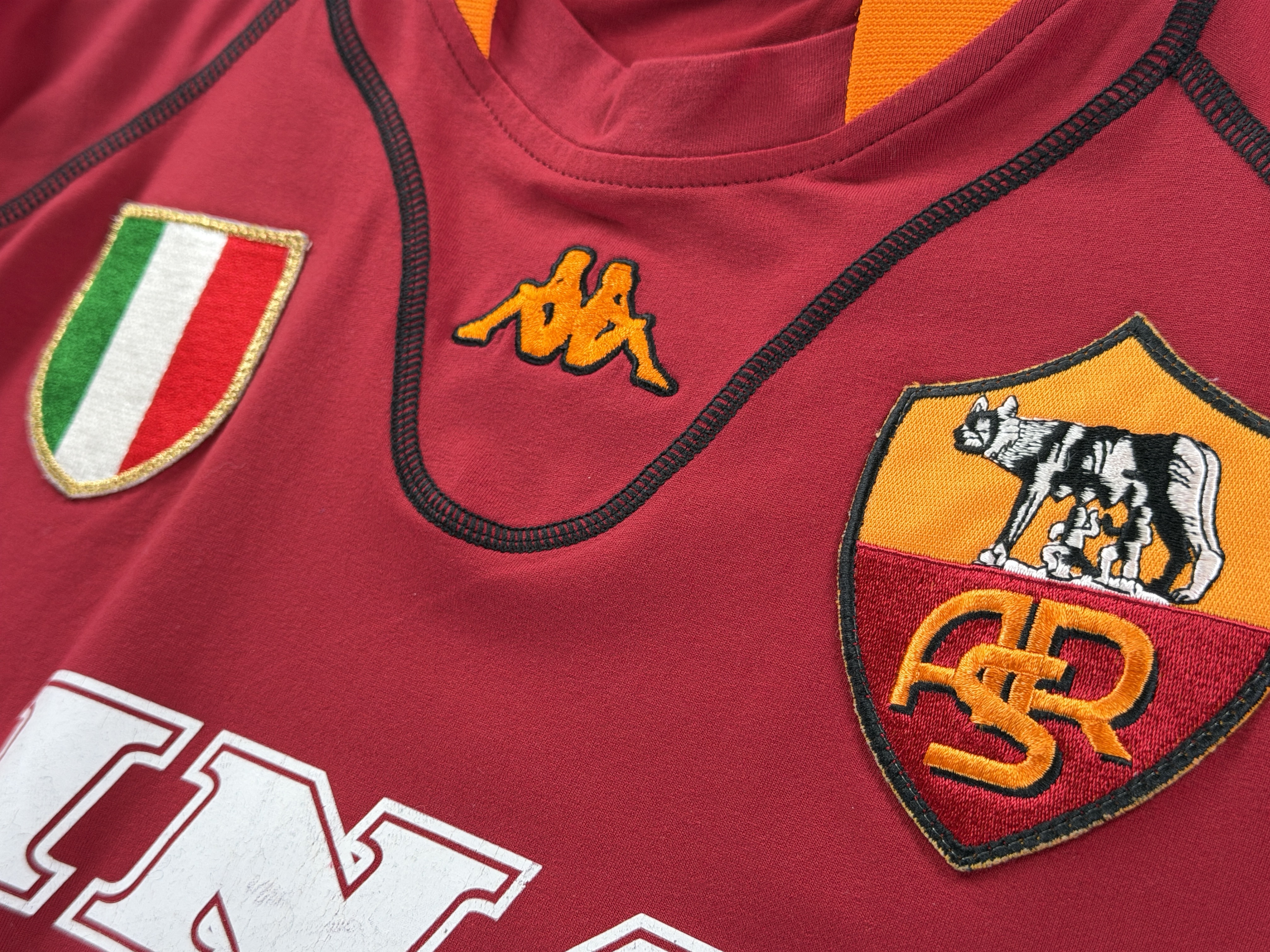 Vintage Kappa Roma football shirt from the TopBinz collection
